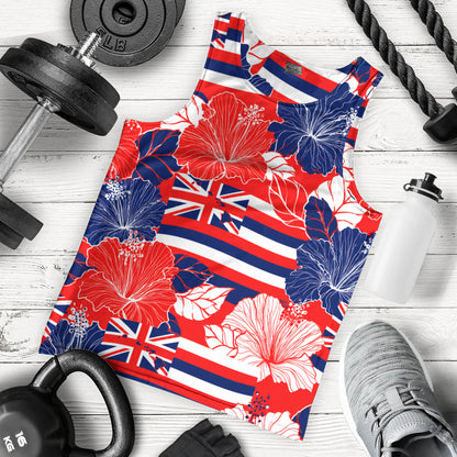 Hawaii Tank Top Hibiscus Flag Map Island Pride