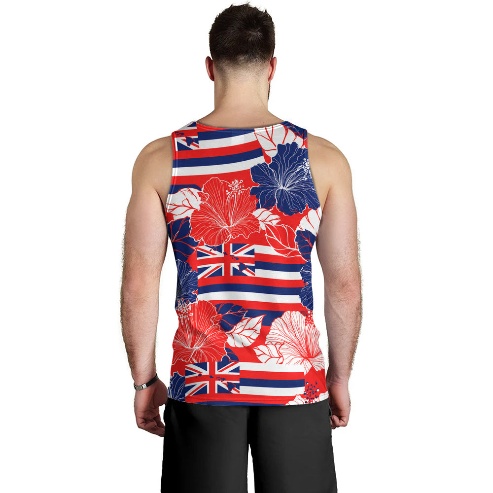 Hawaii Tank Top Hibiscus Flag Map Island Pride