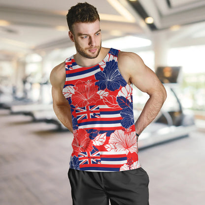 Hawaii Tank Top Hibiscus Flag Map Island Pride