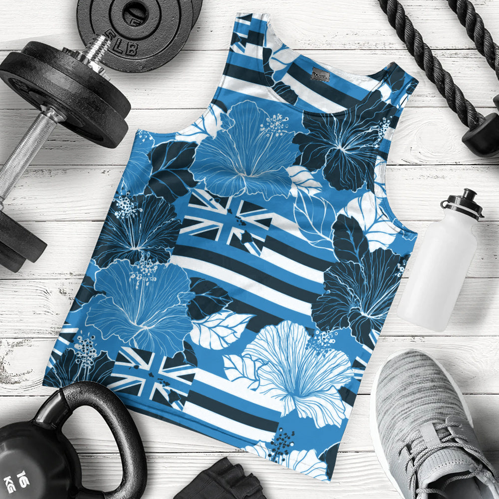 Hawaii Tank Top Hibiscus Flag Map Island Pride