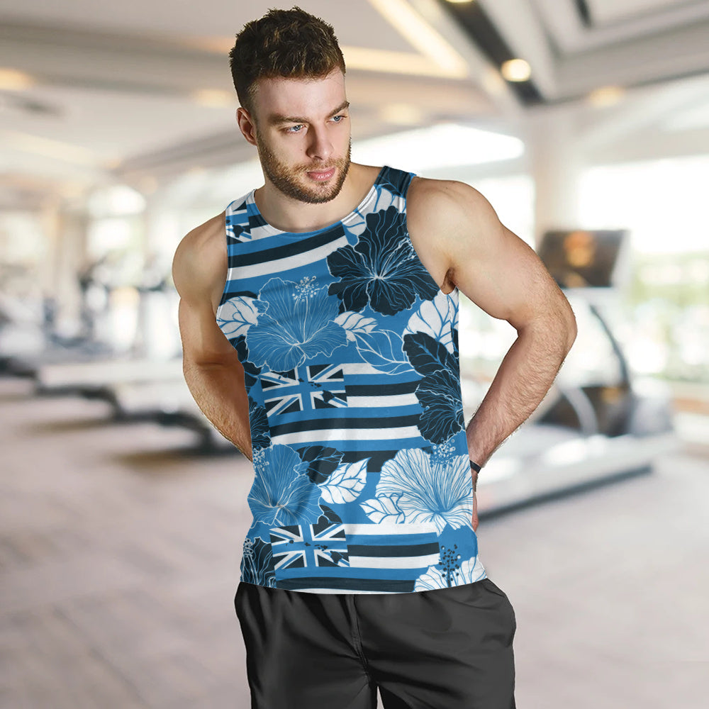Hawaii Tank Top Hibiscus Flag Map Island Pride