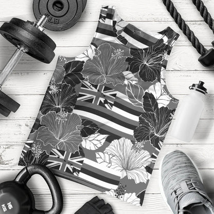 Hawaii Tank Top Hibiscus Flag Map Island Pride