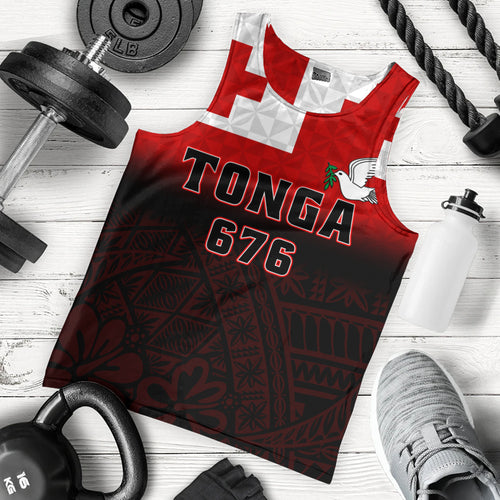 Tonga Tank Top Kingdom Crest 676 Island Pride