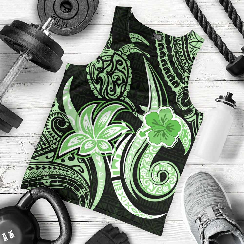 Hawaii Tank Top Honu Turtle Hibiscus Tribal Legacy