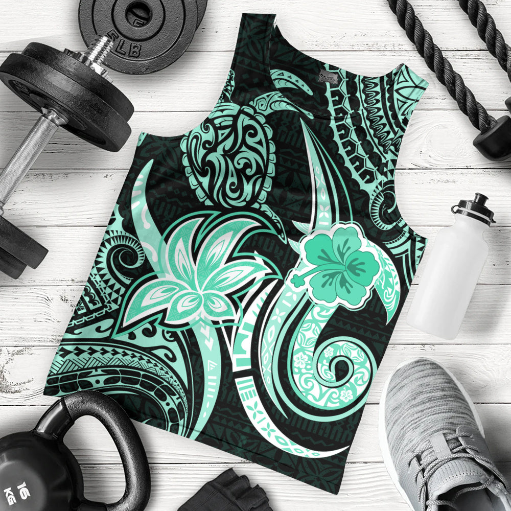 Hawaii Tank Top Honu Turtle Hibiscus Tribal Legacy