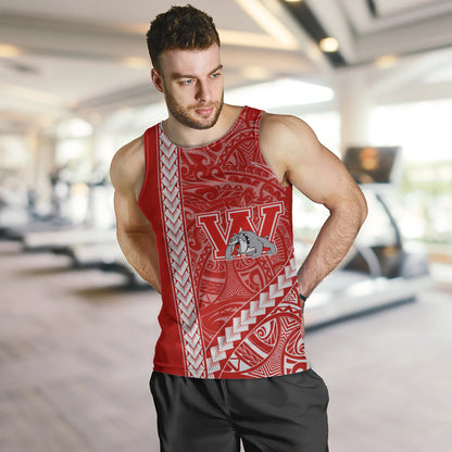 Waialua High and Intermediate School Tank Top Tribal Polynesian Pride Style