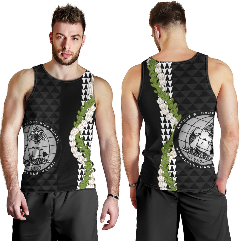 Admiral Arthur W. Radford High School Tank Top Puakenikeni Maile Flower Lei