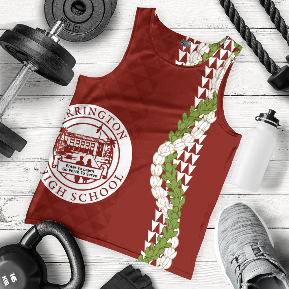 Farrington High School Tank Top Puakenikeni Maile Flower Lei