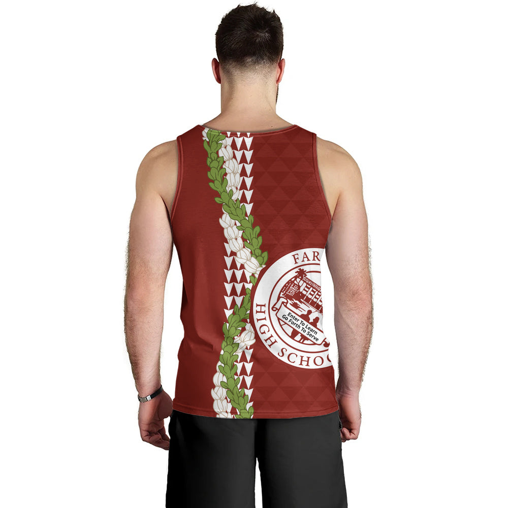 Farrington High School Tank Top Puakenikeni Maile Flower Lei