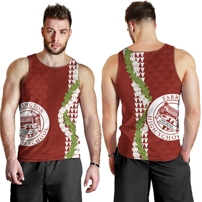 Farrington High School Tank Top Puakenikeni Maile Flower Lei
