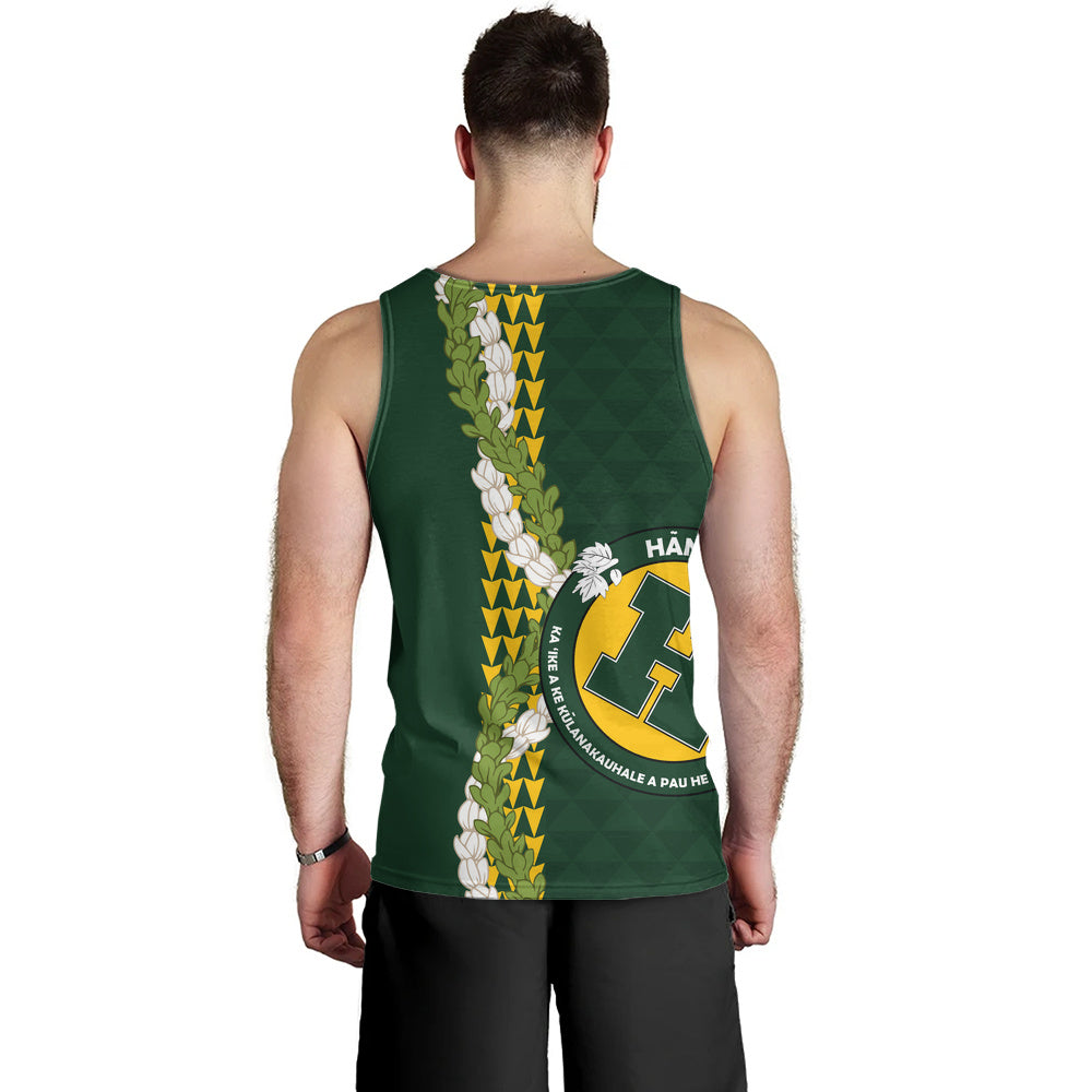Hana High and Elementary School Tank Top Puakenikeni Maile Flower Lei