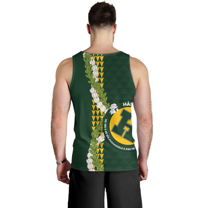 Hana High and Elementary School Tank Top Puakenikeni Maile Flower Lei