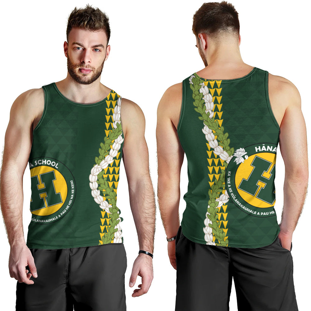 Hana High and Elementary School Tank Top Puakenikeni Maile Flower Lei