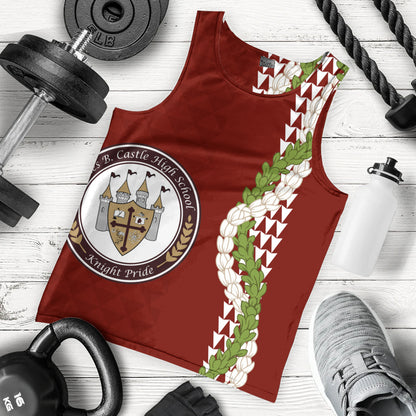 James B. Castle High School Tank Top Puakenikeni Maile Flower Lei