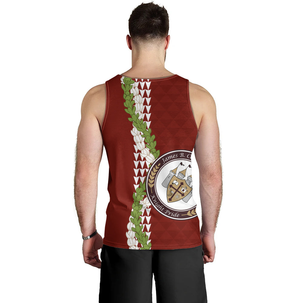 James B. Castle High School Tank Top Puakenikeni Maile Flower Lei