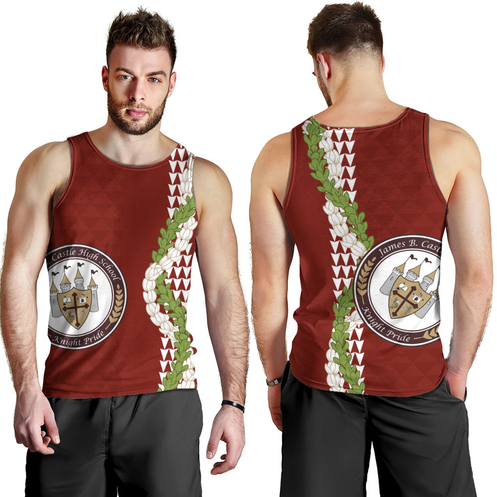 James B. Castle High School Tank Top Puakenikeni Maile Flower Lei