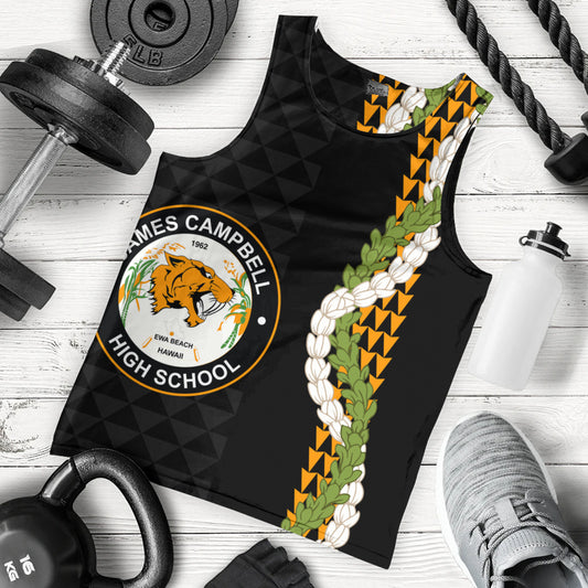 James Campbell High School Tank Top Puakenikeni Maile Flower Lei