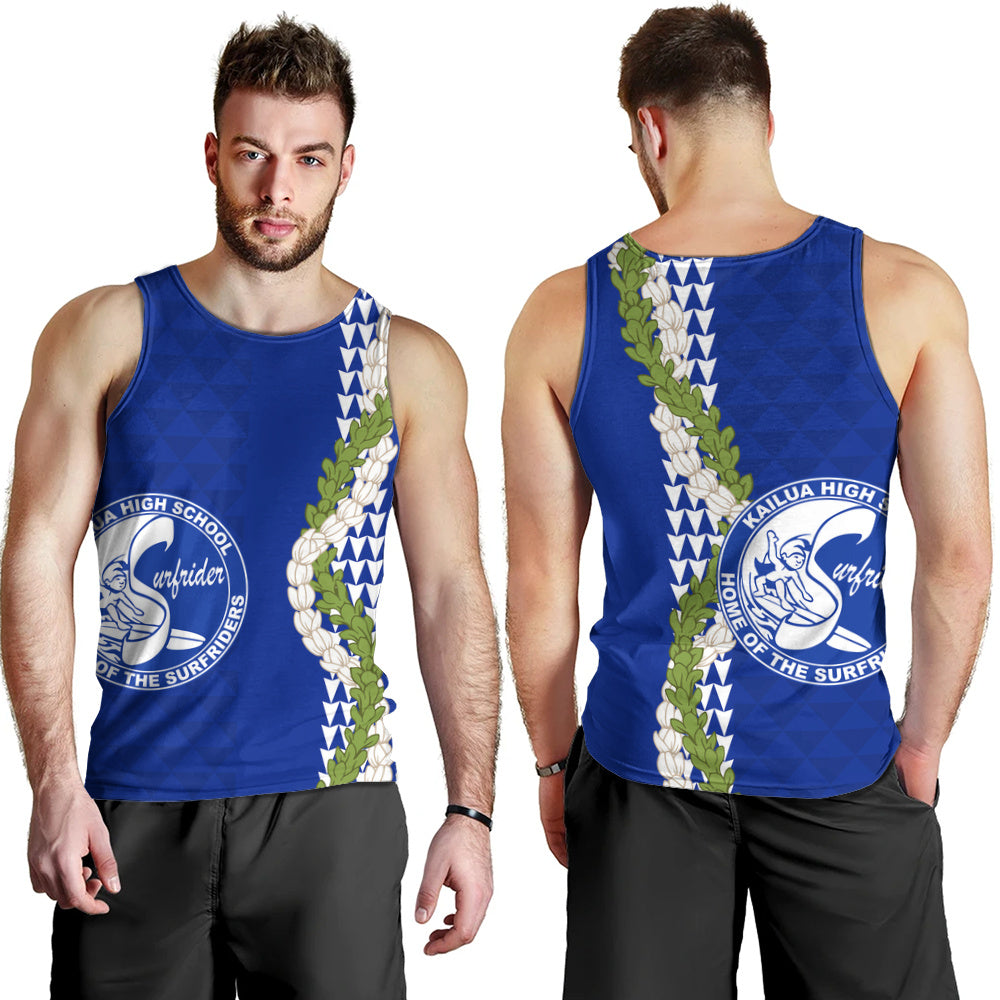 Kailua High School Tank Top Puakenikeni Maile Flower Lei