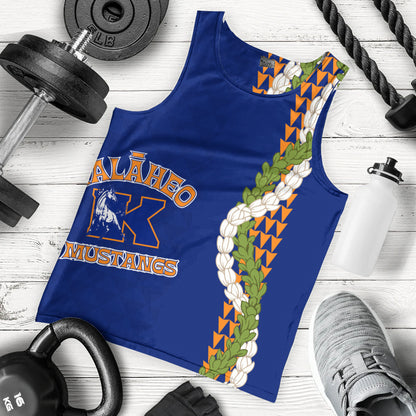 Kalaheo High School Tank Top Puakenikeni Maile Flower Lei