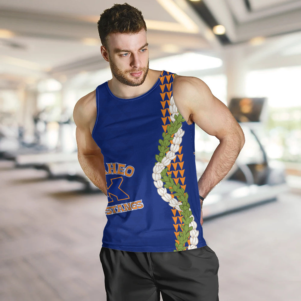 Kalaheo High School Tank Top Puakenikeni Maile Flower Lei