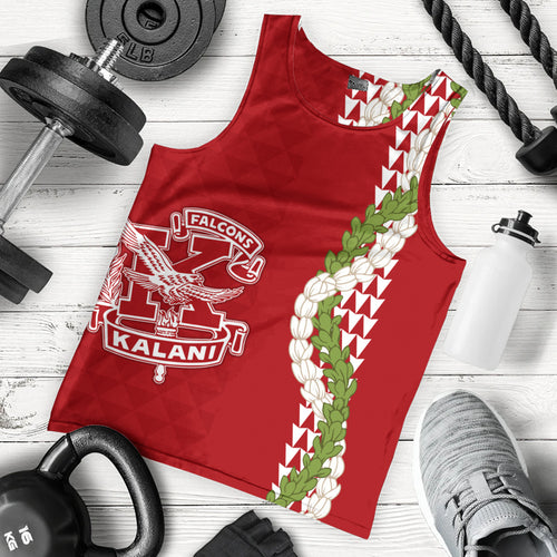 Kalani High School Tank Top Puakenikeni Maile Flower Lei