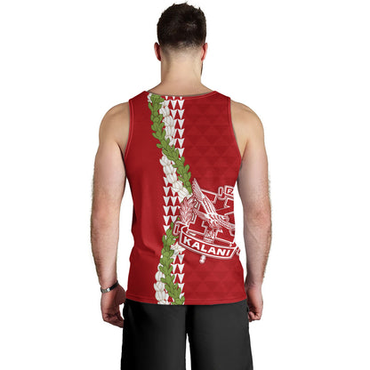 Kalani High School Tank Top Puakenikeni Maile Flower Lei