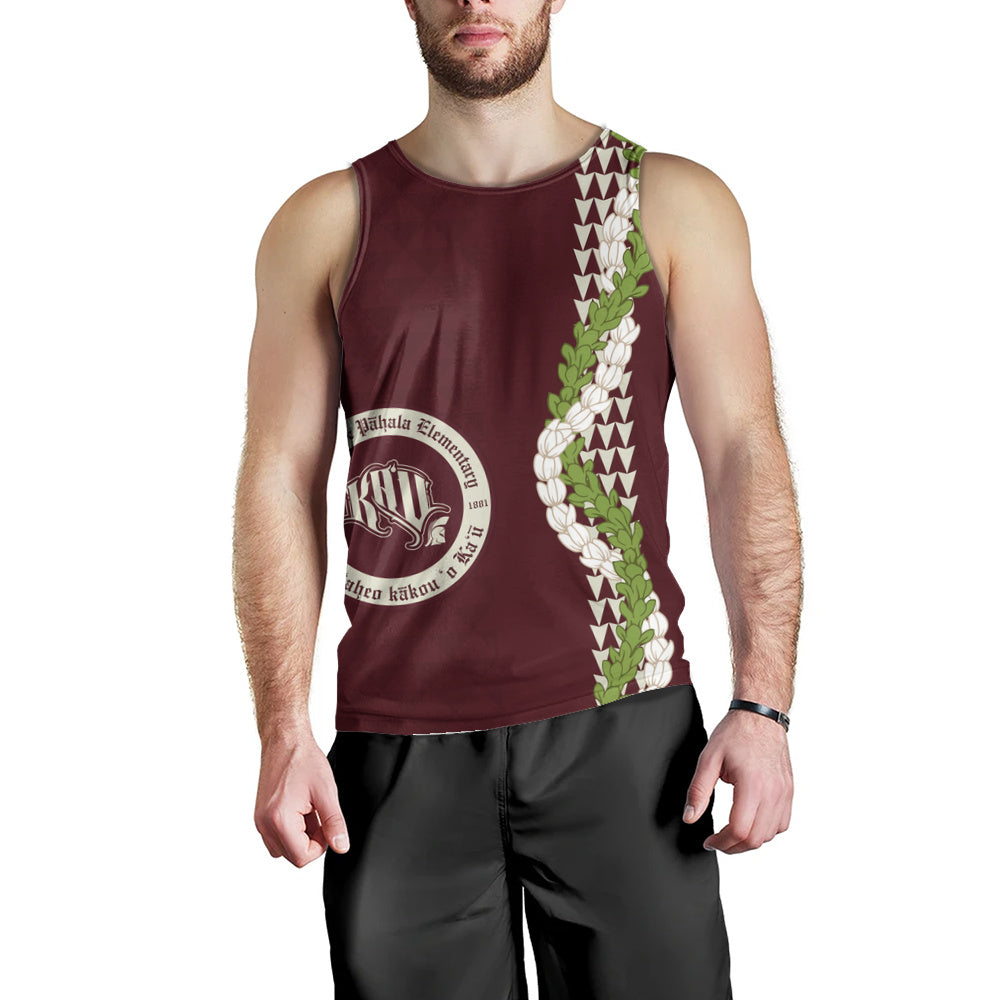 Kaʻū High & Pāhala Elementary School Tank Top Puakenikeni Maile Flower Lei