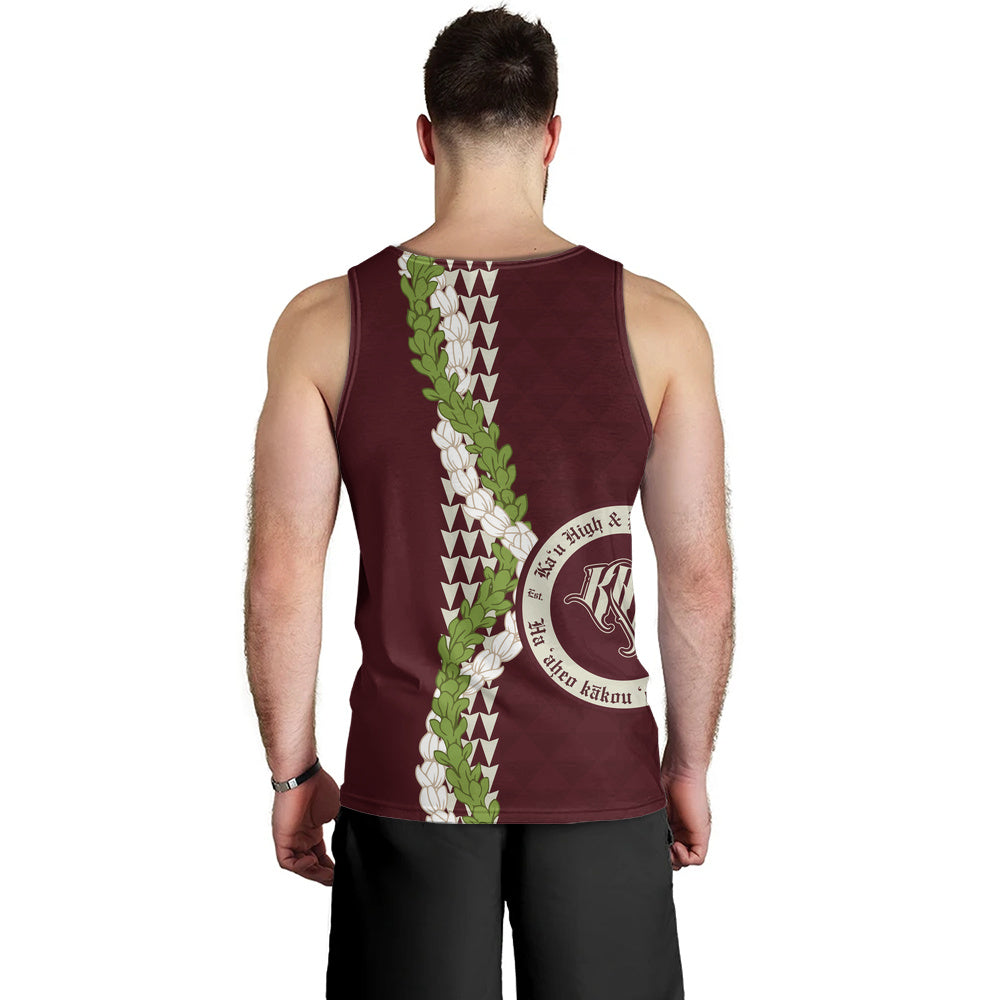 Kaʻū High & Pāhala Elementary School Tank Top Puakenikeni Maile Flower Lei