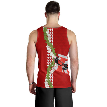 Kauai High School Tank Top Puakenikeni Maile Flower Lei