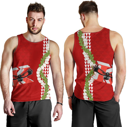 Kauai High School Tank Top Puakenikeni Maile Flower Lei