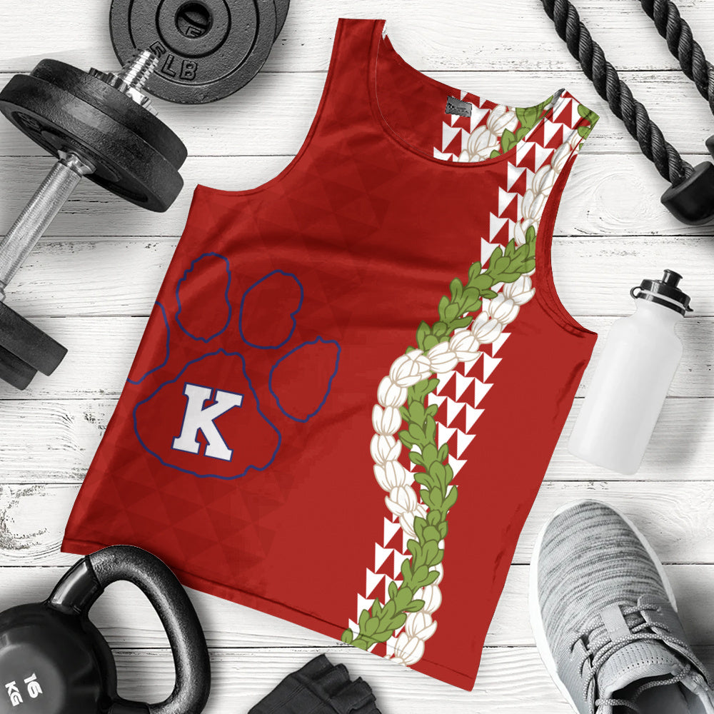 Keaʻau High School Tank Top Puakenikeni Maile Flower Lei