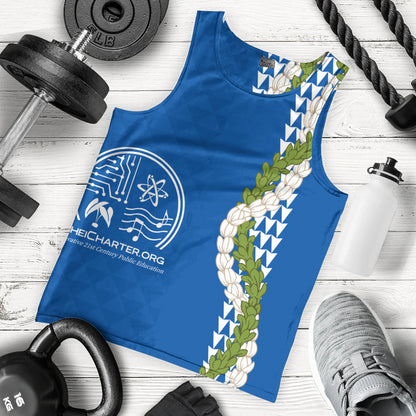 Kihei Charter School Tank Top Puakenikeni Maile Flower Lei