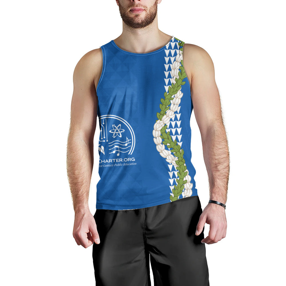 Kihei Charter School Tank Top Puakenikeni Maile Flower Lei