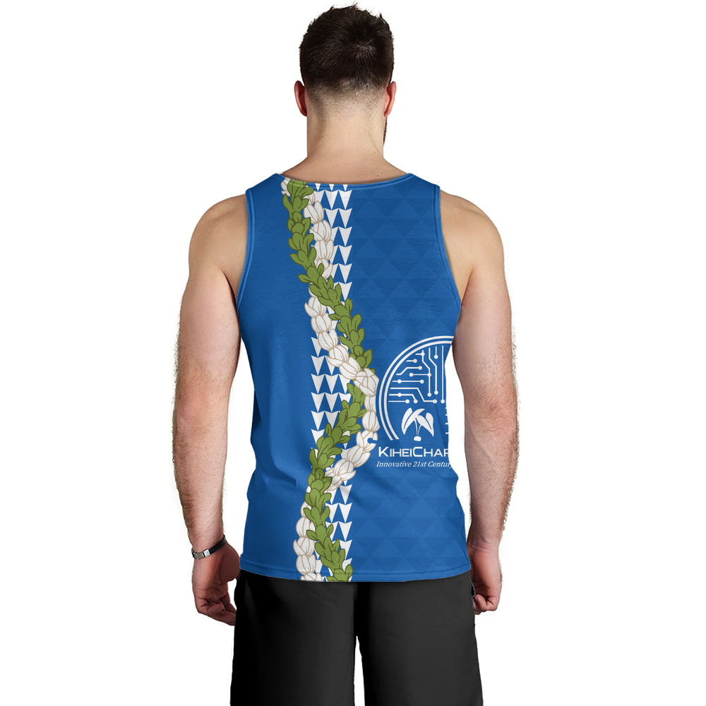 Kihei Charter School Tank Top Puakenikeni Maile Flower Lei