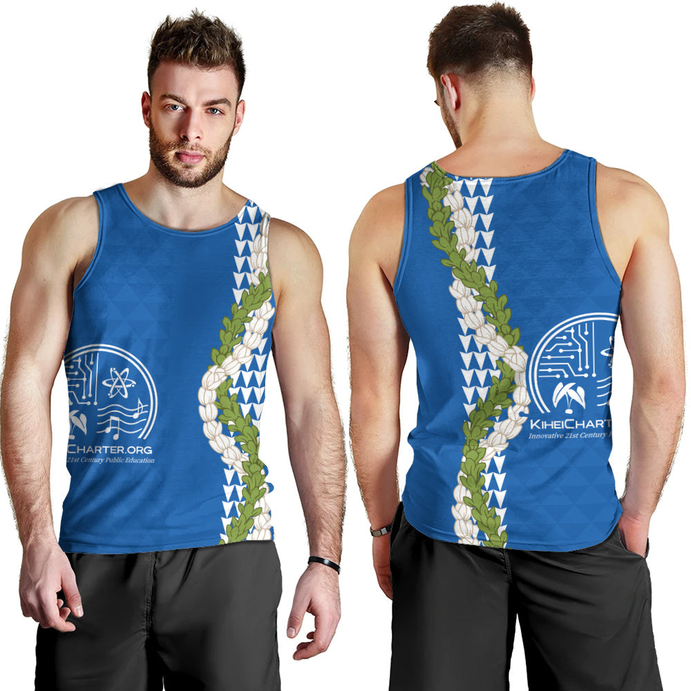Kihei Charter School Tank Top Puakenikeni Maile Flower Lei