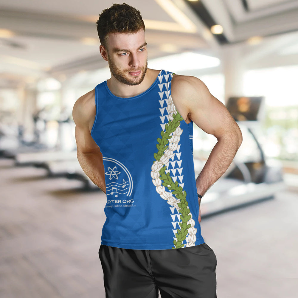 Kihei Charter School Tank Top Puakenikeni Maile Flower Lei