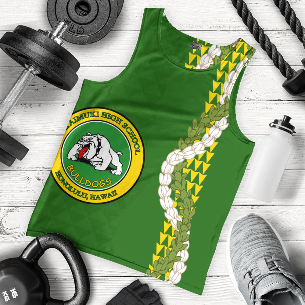 Kaimuki High School Tank Top Puakenikeni Maile Flower Lei