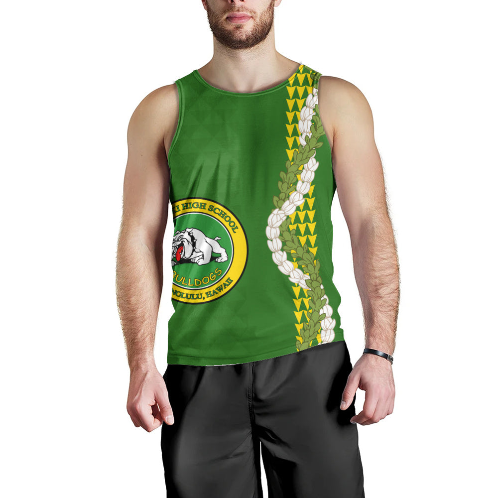 Kaimuki High School Tank Top Puakenikeni Maile Flower Lei