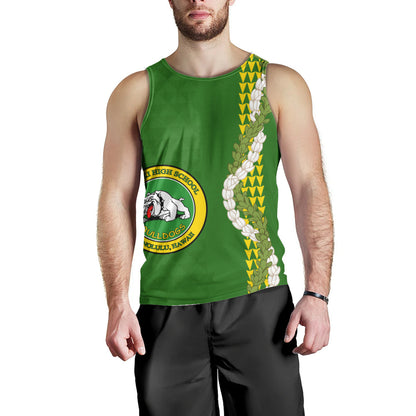 Kaimuki High School Tank Top Puakenikeni Maile Flower Lei