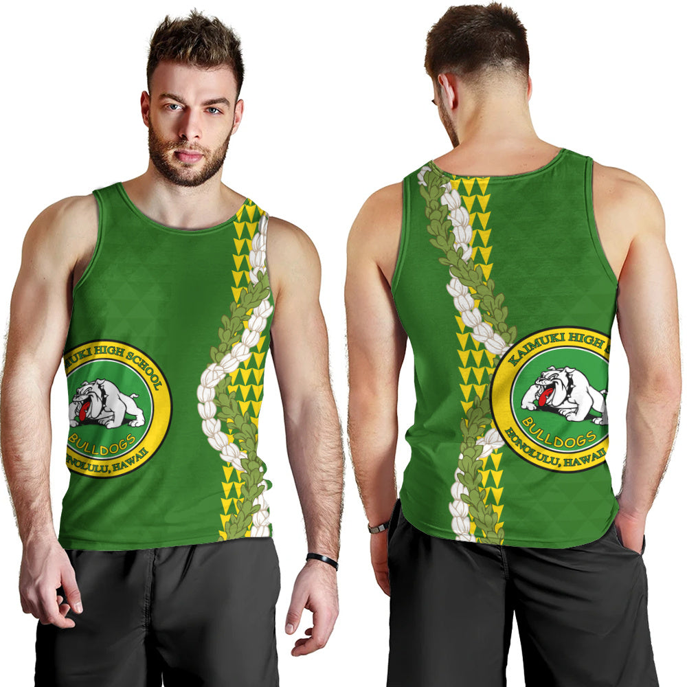 Kaimuki High School Tank Top Puakenikeni Maile Flower Lei