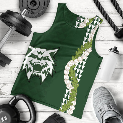 Konawaena High School Tank Top Puakenikeni Maile Flower Lei