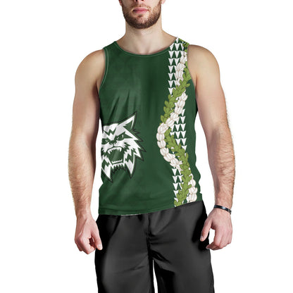Konawaena High School Tank Top Puakenikeni Maile Flower Lei
