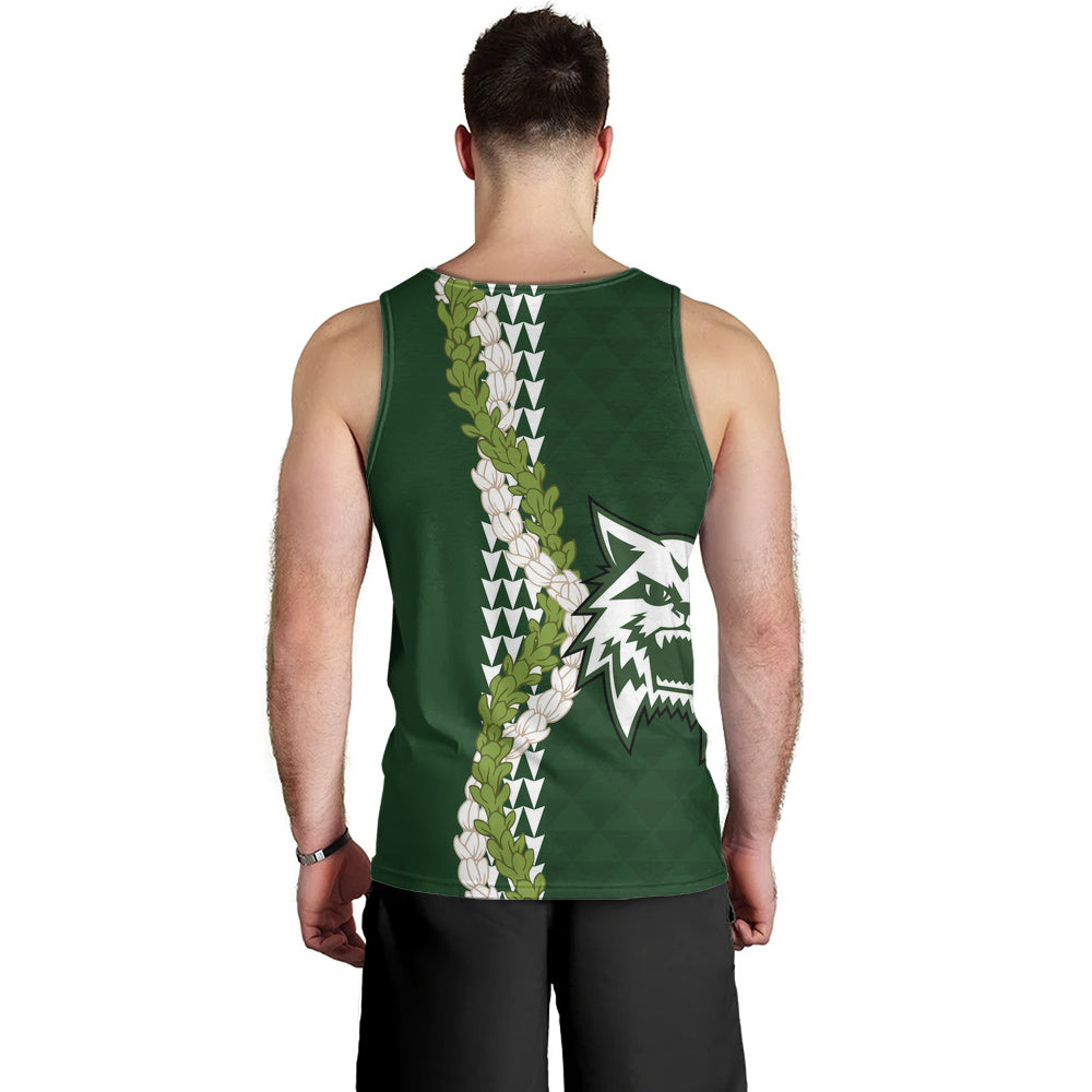 Konawaena High School Tank Top Puakenikeni Maile Flower Lei