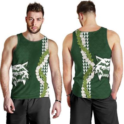 Konawaena High School Tank Top Puakenikeni Maile Flower Lei