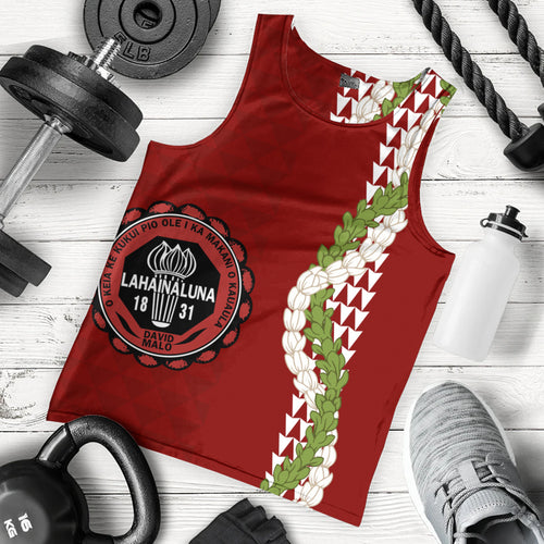 Lahainaluna High School Tank Top Puakenikeni Maile Flower Lei