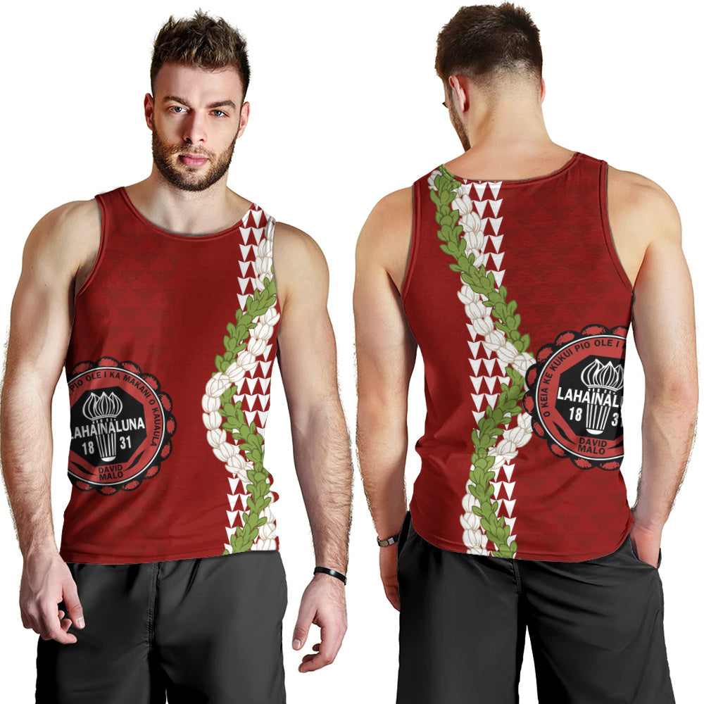 Lahainaluna High School Tank Top Puakenikeni Maile Flower Lei