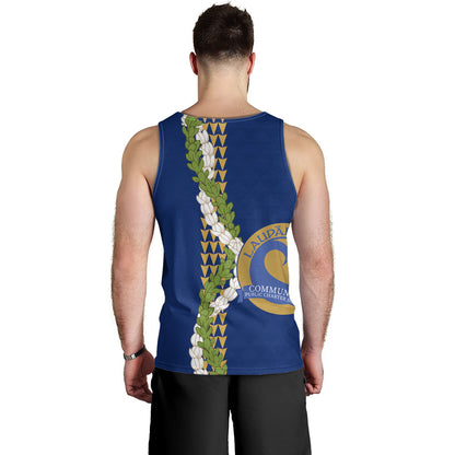 Laupāhoehoe Community Public Charter School Tank Top Puakenikeni Maile Flower Lei