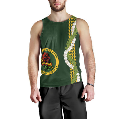 Leilehua High School Tank Top Puakenikeni Maile Flower Lei