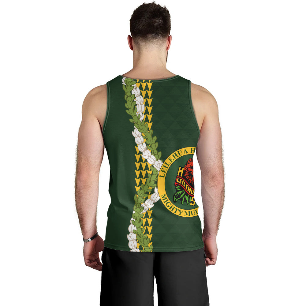 Leilehua High School Tank Top Puakenikeni Maile Flower Lei