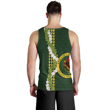Leilehua High School Tank Top Puakenikeni Maile Flower Lei